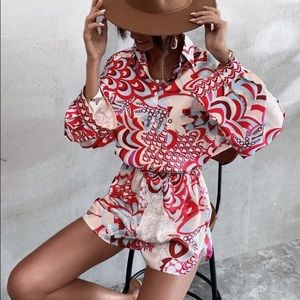 High Waist Shorts Set